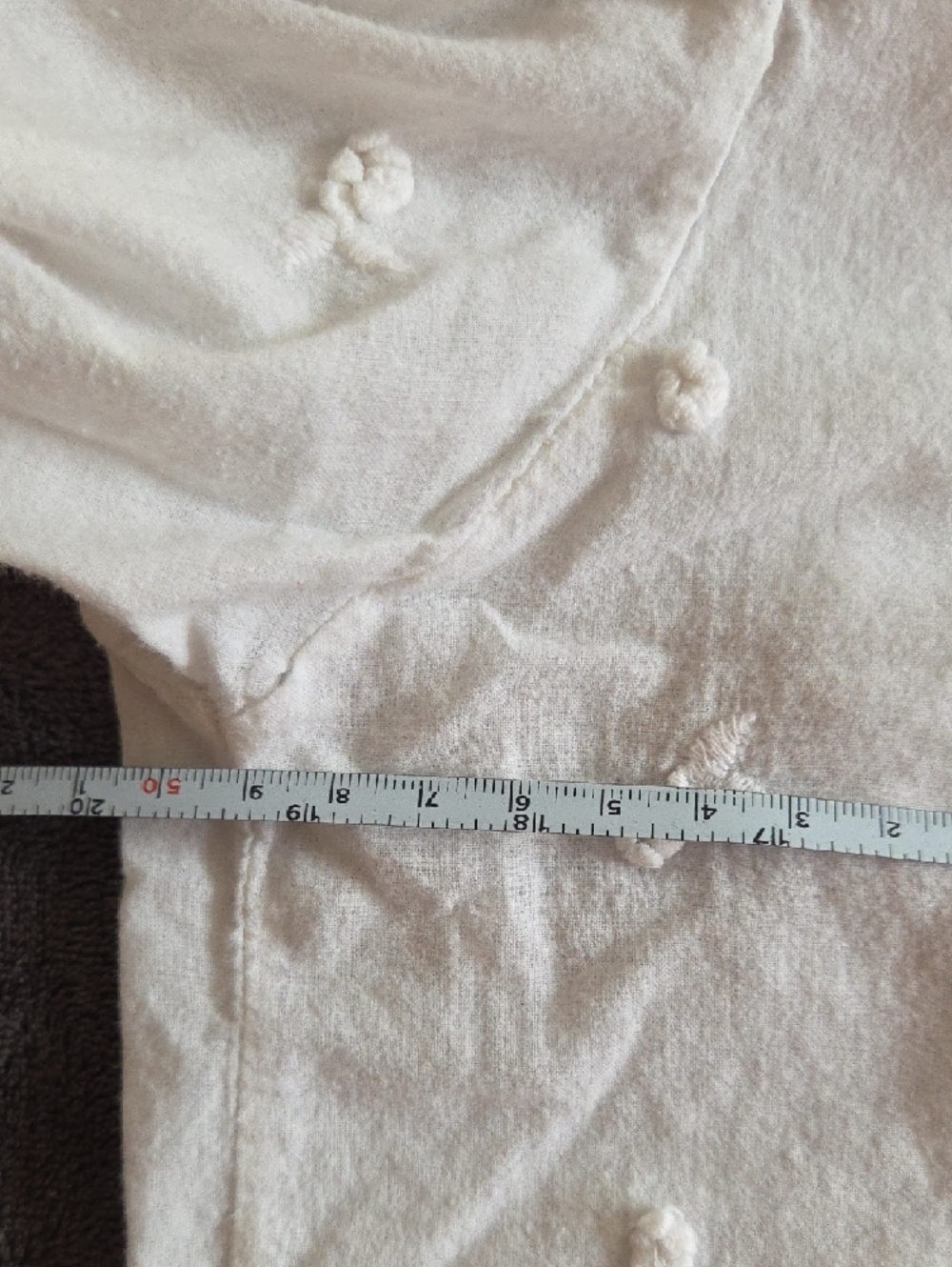 White Embroidered V-Neck Peasant Blouse - Picture 5 of 10
